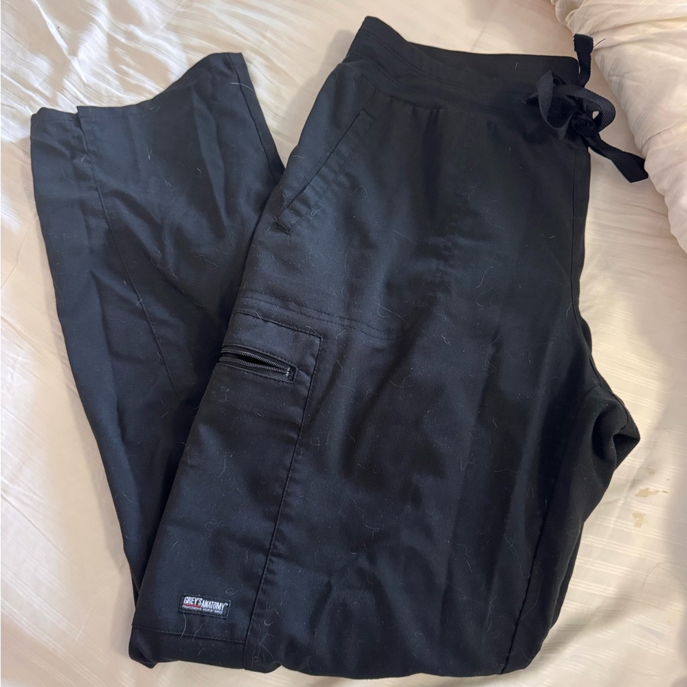 Black greys anatomy scrub pants
